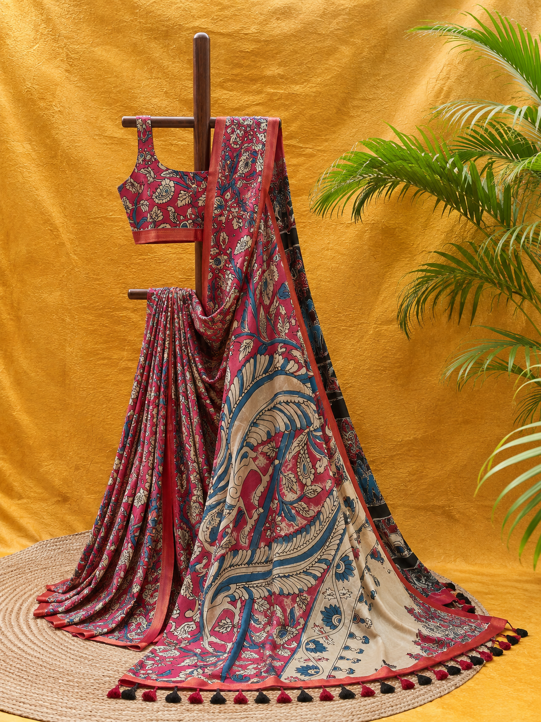Andhra Kalamkari Printed Saree